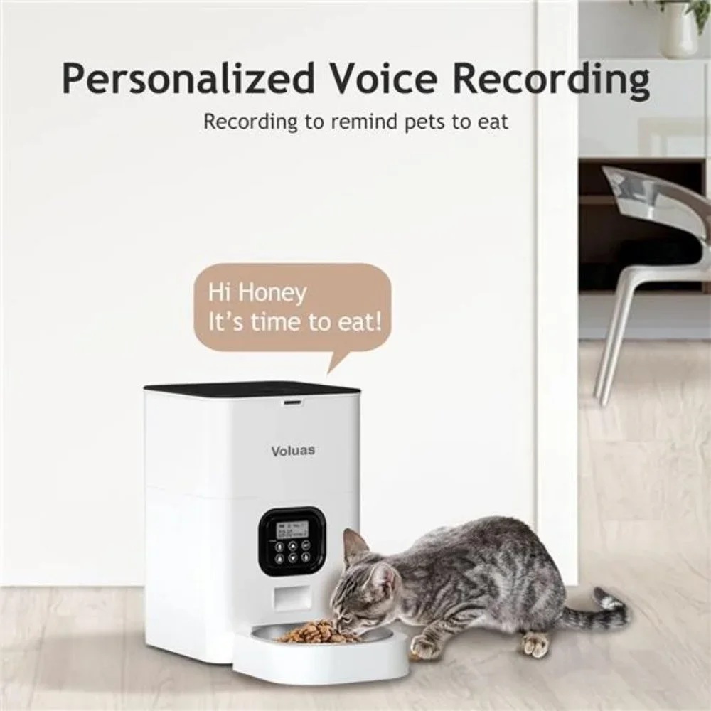 Automatic Cat Feeders-Timed Pet Feeder for Cats and Dogs with Dry Food Dispenser